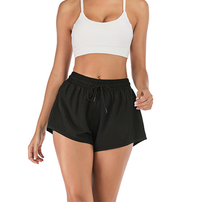 Oem Factory Manufacturer Custom Logo Summer Women'S  Exercise Youth Double-Layer  Fitness Quick Dry Shorts
