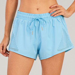 Oem Factory Manufacturer Custom Logo Summer Women'S  Exercise Youth Double-Layer  Fitness Quick Dry Shorts