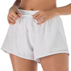 Oem Factory Manufacturer Custom Logo Summer Women'S  Exercise Youth Double-Layer  Fitness Quick Dry Shorts