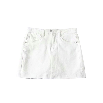 Oem Factory Manufacturer Custom Logo Flexible Mini Denim High Waisted Skirts With Built In Shorts