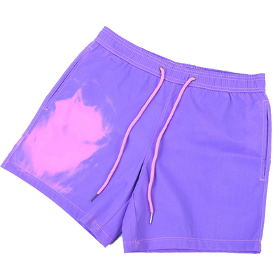 Oem Factory Manufacturer Custom Logo Skin Friendly Color Changing Swim Trunks Cool Quick Dry Board Shorts