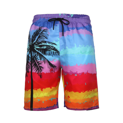 OEM Mens Swim Trunks 4 Way Stretch Beach Surfing Shorts Without Mesh Lining