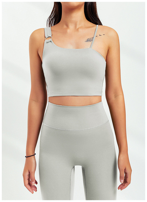 Oem Factory Manufacturer Custom Logo Sexy Back Sports Bra Nylon Spandex Nude Workout Clothes