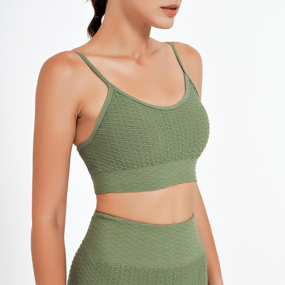 Oem Factory Manufacturer Custom Logo Ladies Sports Bras Gym Workout Seamless Ribbed Bralette
