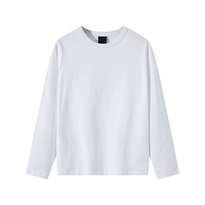 OEM Long Sleeve T Shirt Casual Pure Color Sweatshirt For Men 100% Cotton High Quality