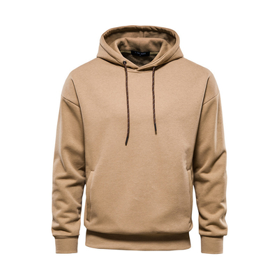 Light Tan Grey Black Fuzzy Hoodie Mens Slim Fit Pullover 100 Percent Cotton Sweatshirt