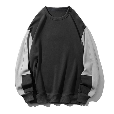 OEM Men's Crew Neck Long Sleeve Sweatshirts Fashion Color Block Pullover Oversize