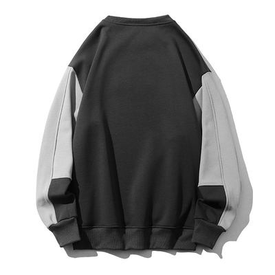 OEM Men's Crew Neck Long Sleeve Sweatshirts Fashion Color Block Pullover Oversize