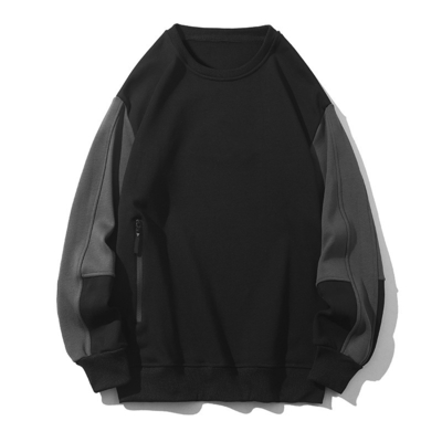 OEM Men's Crew Neck Long Sleeve Sweatshirts Fashion Color Block Pullover Oversize