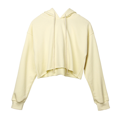 Custom Solid Long Sleeve Crop Top Spring Autumn Outerwear Anti Shrink