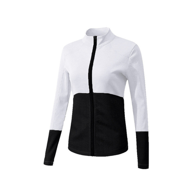 Full Zip Slim Football Training Tracksuits Stand Collar Colour Block Coat Women's