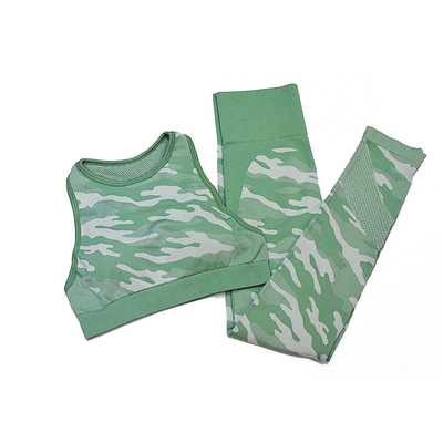 Custom Ripple Yoga Wear Woman's Sleeveless Knitted Vest And Pants