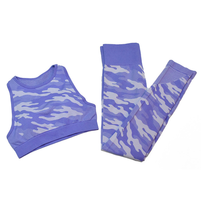 Custom Ripple Yoga Wear Woman's Sleeveless Knitted Vest And Pants